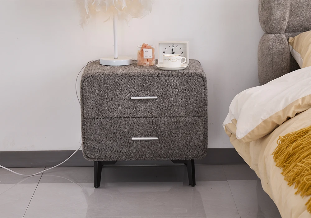 Chevet LAMI Gris Armoires, Commodes & Chevets Votre Magasin de Meuble et Électroménager à La Réunion ! 4 Chevet LAMI Gris – Image 1