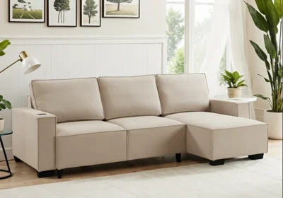 Salon d’Angle Convertible REV Alexia Beige