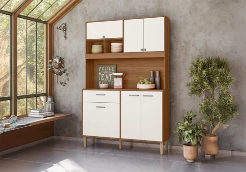 Buffet de Cuisine 6 Portes 1 Tiroir ERVA DOCE Blanc Ensembles Cuisine Votre Magasin de Meuble et Électroménager à La Réunion !