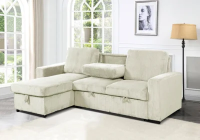 Salon D'Angle Convertible AURALIA beige