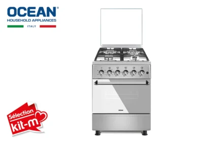 Cuisinière 4 Feux Gaz 60cm + Four Électrique OCEAN OCMR6140-30MMCCE Cuisson Votre Magasin de Meuble et Électroménager à La Réunion !