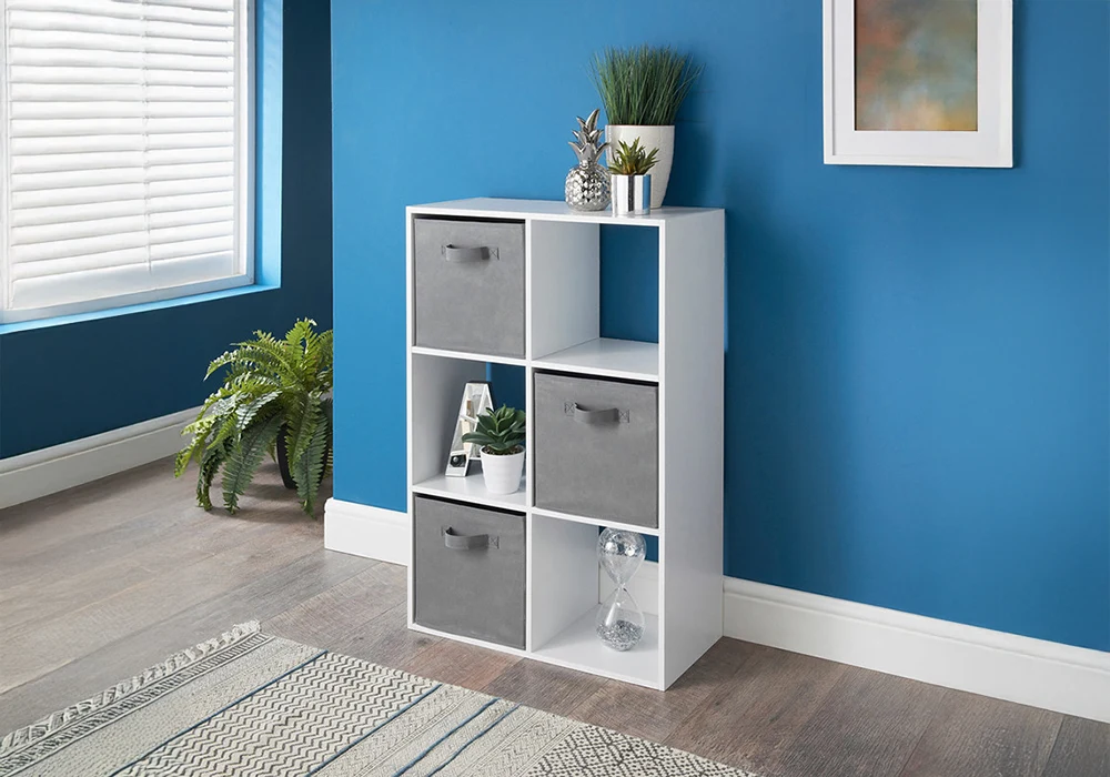 Étagère 6 Niches 3 Tiroirs ARVIKA Blanc Armoires, Commodes & Chevets Votre Magasin de Meuble et Électroménager à La Réunion ! 4 Étagère 6 Niches 3 Tiroirs ARVIKA Blanc – Image 1