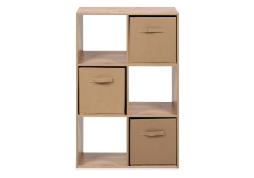 Étagère 6 Niches 3 Tiroirs ARVIKA Chêne Armoires, Commodes & Chevets Votre Magasin de Meuble et Électroménager à La Réunion !