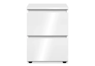 Chevet LULEA 2 Tiroirs Blanc