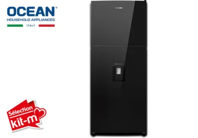 Réfrigérateur 2 Portes Vitrée Noire OCEAN OSDD382NFBG3