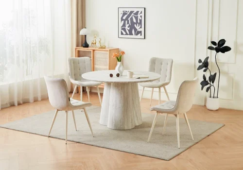 Lot de 6 Chaises LANA Beige Chaises Votre Magasin de Meuble et Électroménager à La Réunion !