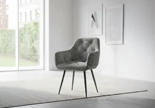 Lot de 6 Chaises LINEA Gris Chaises Votre Magasin de Meuble et Électroménager à La Réunion !