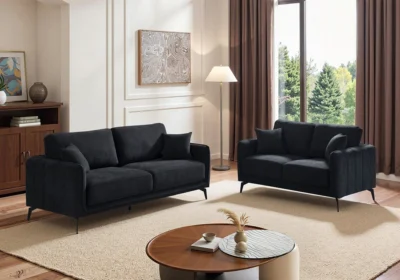 Salon 3 Places + 2 Places GRAVIA Noir