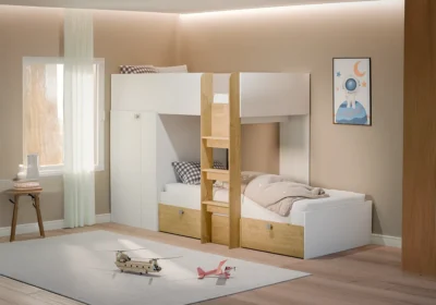 Lit Superposé Train Blanc