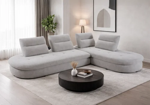 Salon D&rsquo;Angle Modulable MERINIO Gris Angles Votre Magasin de Meuble et Électroménager à La Réunion !