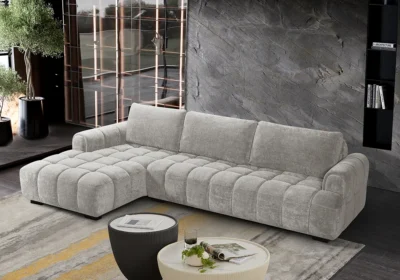 Salon D&rsquo;Angle AURIA Beige Angles Votre Magasin de Meuble et Électroménager à La Réunion !