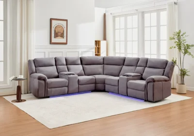 Salon d’Angle 2 Relax Électrique Gris Foncé