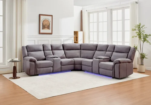 Salon d’Angle 2 Relax Électrique Gris Foncé Angles Votre Magasin de Meuble et Électroménager à La Réunion !