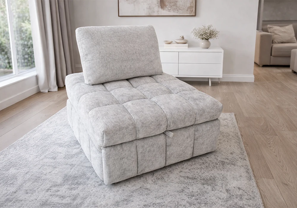 Chauffeuse 1 Place Convertible Gris Fauteuils, Tabourets & Poufs Votre Magasin de Meuble et Électroménager à La Réunion ! 4 Chauffeuse 1 Place Convertible Gris – Image 1