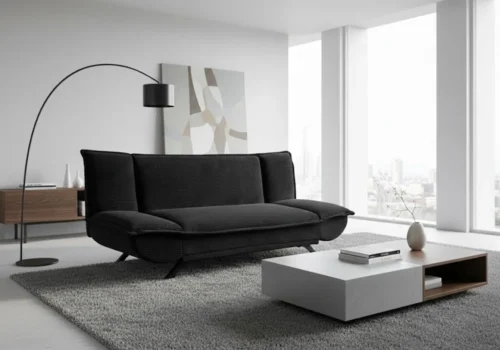 Banquette Clic-Clac MANEL Noir Convertibles Votre Magasin de Meuble et Électroménager à La Réunion !