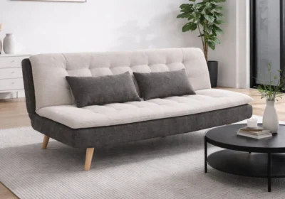 Banquette Clic-Clac AMMIE Gris Clair/ Gris Foncé