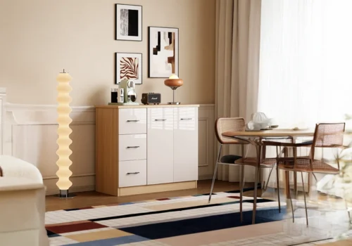 Bahut Bas 2 Portes 3 Tiroirs Meubles Votre Magasin de Meuble et Électroménager à La Réunion !