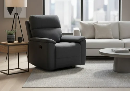 Fauteuil Relax ROVIO Noir Manuel Fauteuils, Tabourets & Poufs Votre Magasin de Meuble et Électroménager à La Réunion !