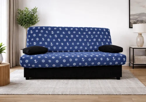 Banquette Clic-Clac ANCORA Bleu Convertibles Votre Magasin de Meuble et Électroménager à La Réunion !