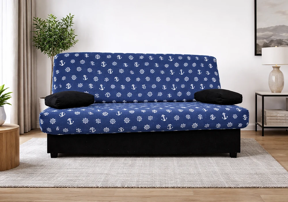 Banquette Clic-Clac ANCORA Bleu Convertibles Votre Magasin de Meuble et Électroménager à La Réunion !