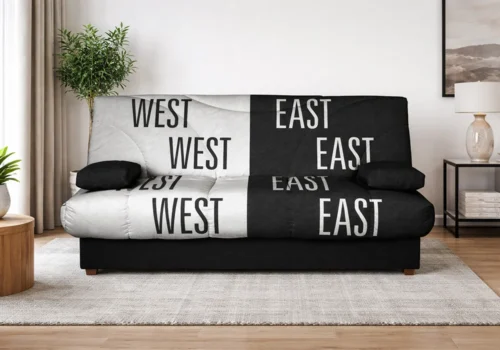 Banquette Clic-Clac WEST Gris Convertibles Votre Magasin de Meuble et Électroménager à La Réunion !