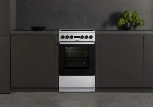 Cuisinière Vitroceramique 4 feux HISENSE HEC5A11WG Cuisson Votre Magasin de Meuble et Électroménager à La Réunion !