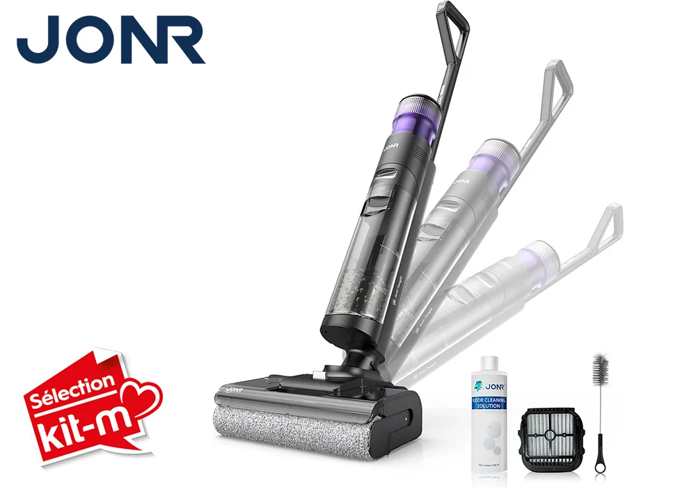 Aspirateur Balai Sans Fil Autonettoyant (Eau et Poussière) JONR ED12 PRO MAX Nettoyage Votre Magasin de Meuble et Électroménager à La Réunion ! 5