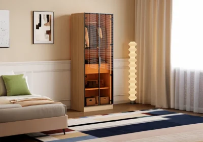 Armoire Vitrée 2 Portes avec LED