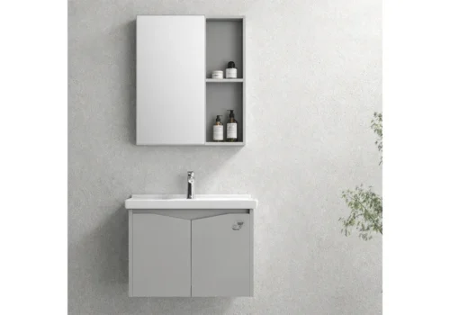 Ensemble Salle de Bain VICO 80cm gris Meubles Votre Magasin de Meuble et Électroménager à La Réunion !