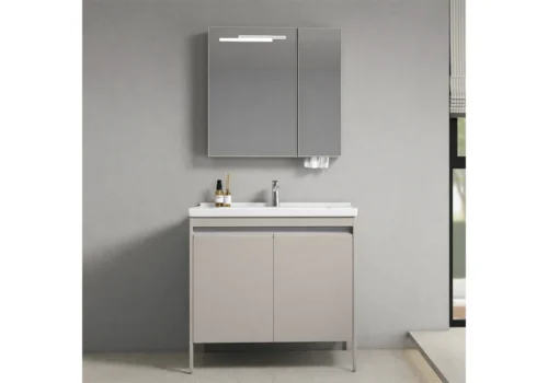Ensemble Salle de Bain Vichio BEIGE 90cm Meubles Votre Magasin de Meuble et Électroménager à La Réunion !
