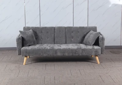 Banquette Clic-Clac PRETIA Gris Avec Console Centrale