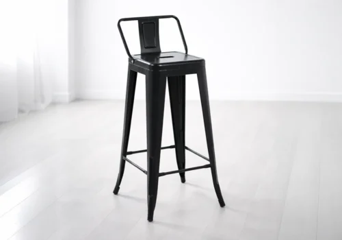 Tabouret DIVIA Noir Chaises Votre Magasin de Meuble et Électroménager à La Réunion !