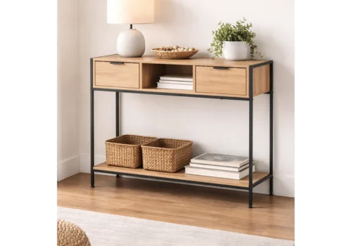 Console FLOOD 2 Tiroirs Les Consoles Votre Magasin de Meuble et Électroménager à La Réunion !