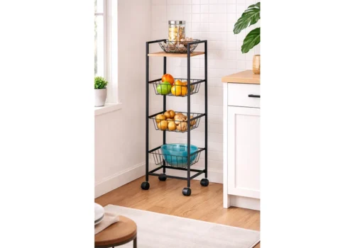 Chariot de Cuisine 4 Niveaux Cuisine Votre Magasin de Meuble et Électroménager à La Réunion !