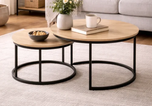 Set de 2 Tables de Salon NANCYFUL Salles à Manger Votre Magasin de Meuble et Électroménager à La Réunion !