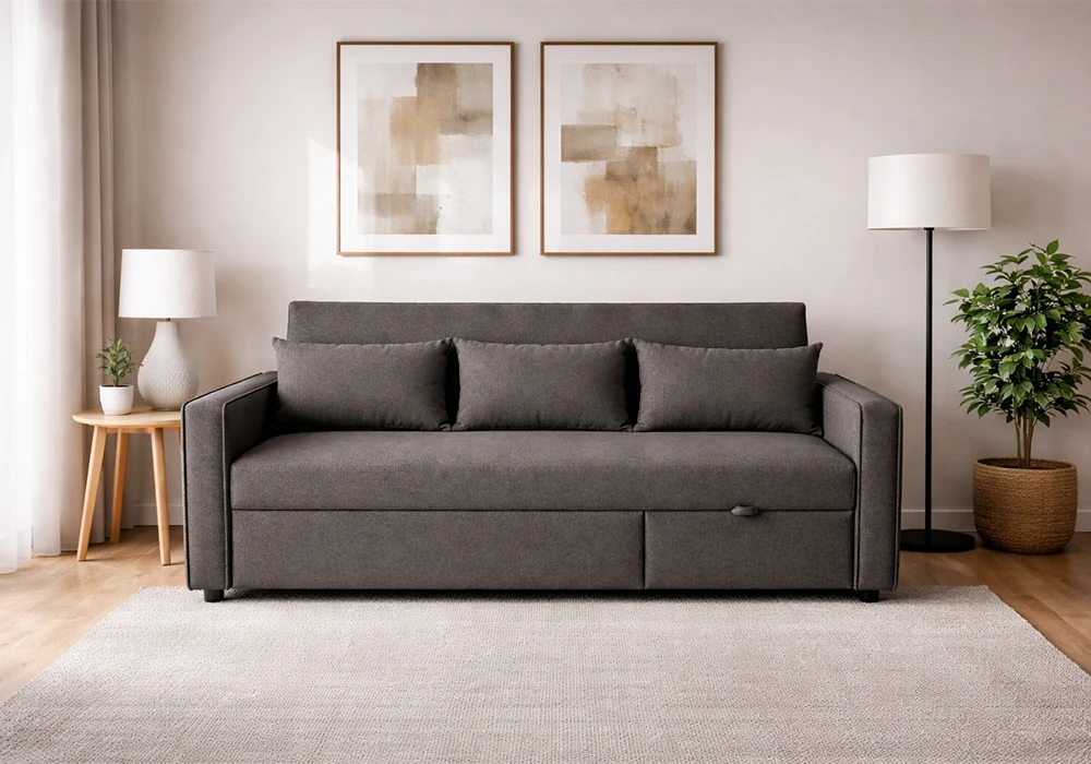 Canapé Convertible HOLIO Gris Angles Votre Magasin de Meuble et Électroménager à La Réunion ! 5