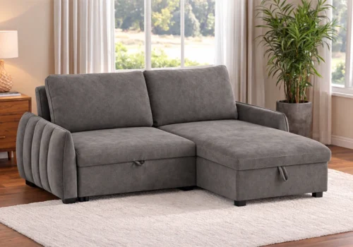 Salon D’Angle Convertible Réversible CLOUD Gris Classiques Votre Magasin de Meuble et Électroménager à La Réunion !