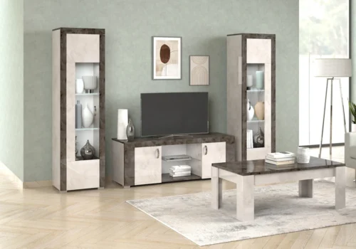 Argentier 1 Porte Gauche LED (Collection Oxford) Meubles Votre Magasin de Meuble et Électroménager à La Réunion !