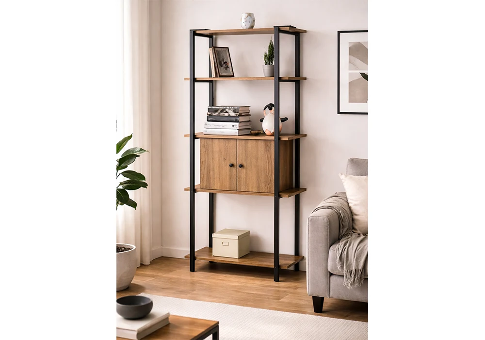 Etagère Industrielle CARACS 2 Portes Meubles Votre Magasin de Meuble et Électroménager à La Réunion ! 4 Etagère Industrielle CARACS 2 Portes – Image 1