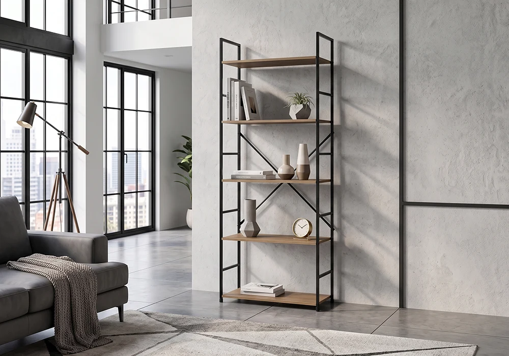 Étagère 5 Tablettes 144cm BLISH Meubles Votre Magasin de Meuble et Électroménager à La Réunion !