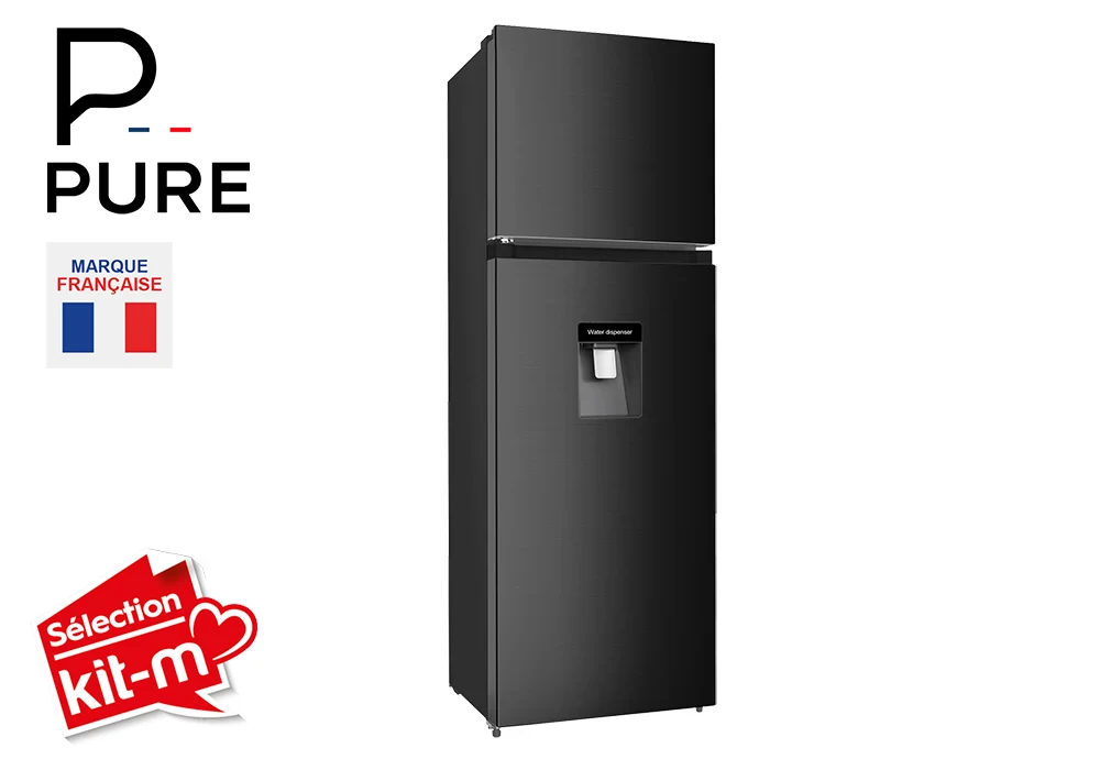 Réfrigérateur 2 Portes Dark Inox 257L PURE Électroménager Votre Magasin de Meuble et Électroménager à La Réunion !