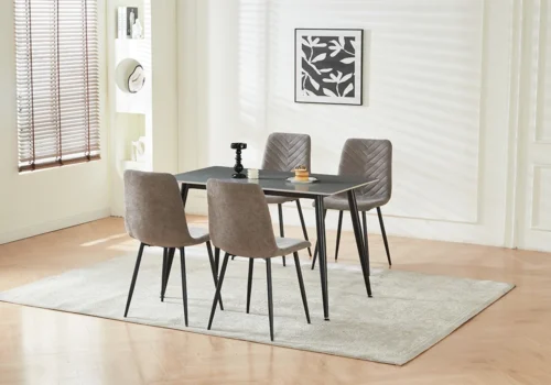 Ensemble Table à Manger avec 4 Chaises MIRALE Chaises Votre Magasin de Meuble et Électroménager à La Réunion !