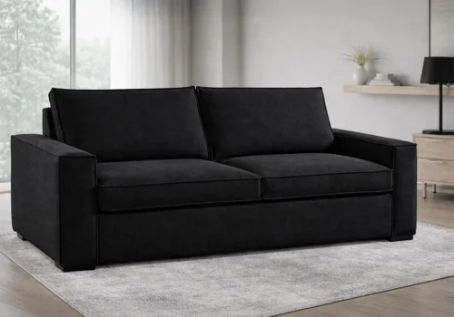 Canapé-Lit NIAMA Noir Angles Votre Magasin de Meuble et Électroménager à La Réunion !