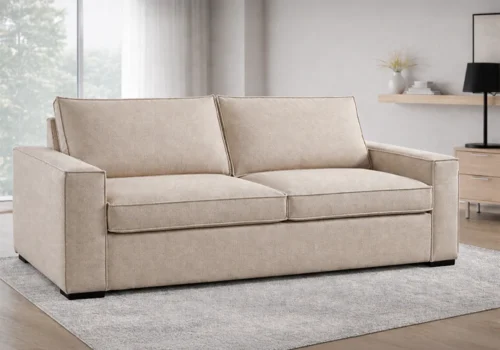 Canapé-Lit NIAMA Beige Angles Votre Magasin de Meuble et Électroménager à La Réunion !