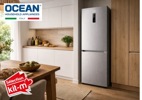 Réfrigérateur Combiné 290L No Frost Inverter OCEAN (OSCB310NFDS3) Électroménager Votre Magasin de Meuble et Électroménager à La Réunion !