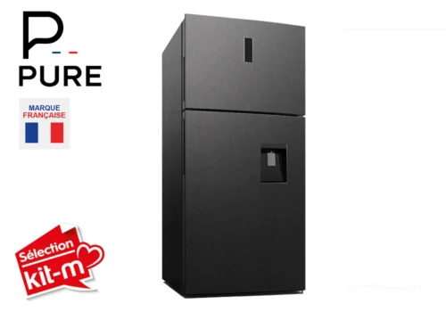 Réfrigérateur 2 Portes Dark Inox 483L PURE Électroménager Votre Magasin de Meuble et Électroménager à La Réunion !