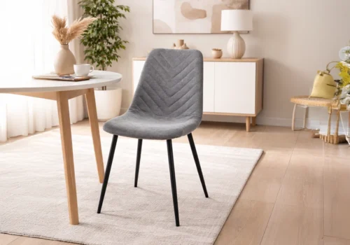 Lot de 6 Chaises NORYA Gris Clair Chaises Votre Magasin de Meuble et Électroménager à La Réunion !