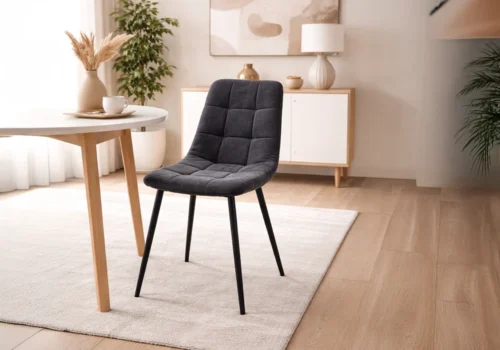 Lot de 6 Chaises NORYA Gris Foncé Chaises Votre Magasin de Meuble et Électroménager à La Réunion !