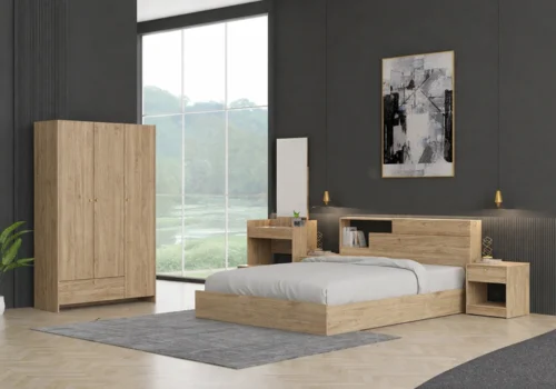 Chambre à Coucher 3 Pièces NOURA Armoires, Commodes & Chevets Votre Magasin de Meuble et Électroménager à La Réunion !