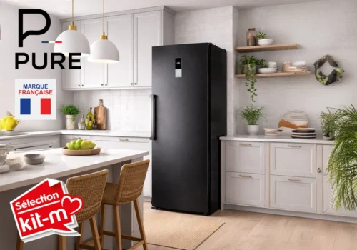 Congélateur Armoire 1 Porte Dark Inox PURE Congélateurs Votre Magasin de Meuble et Électroménager à La Réunion !